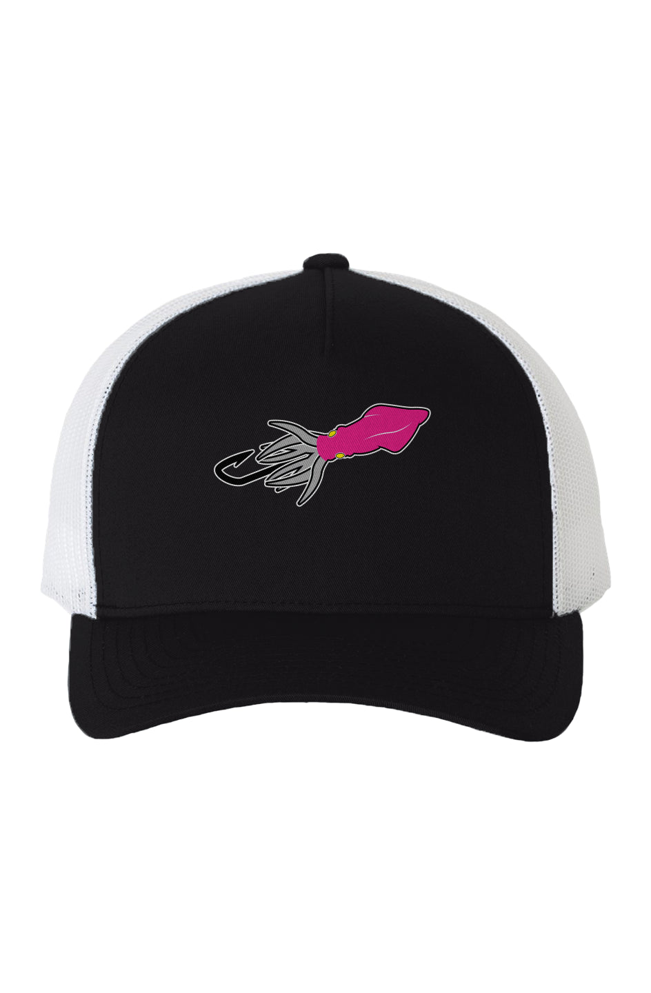 Pink Squid White Mesh Retro Trucker Cap