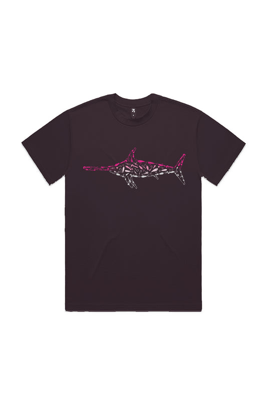 Premium Pink Swordfish Heavy T-Shirt (DARK COLORS)