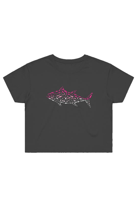 Pink Tuna Crop Tee (DARK COLORS)