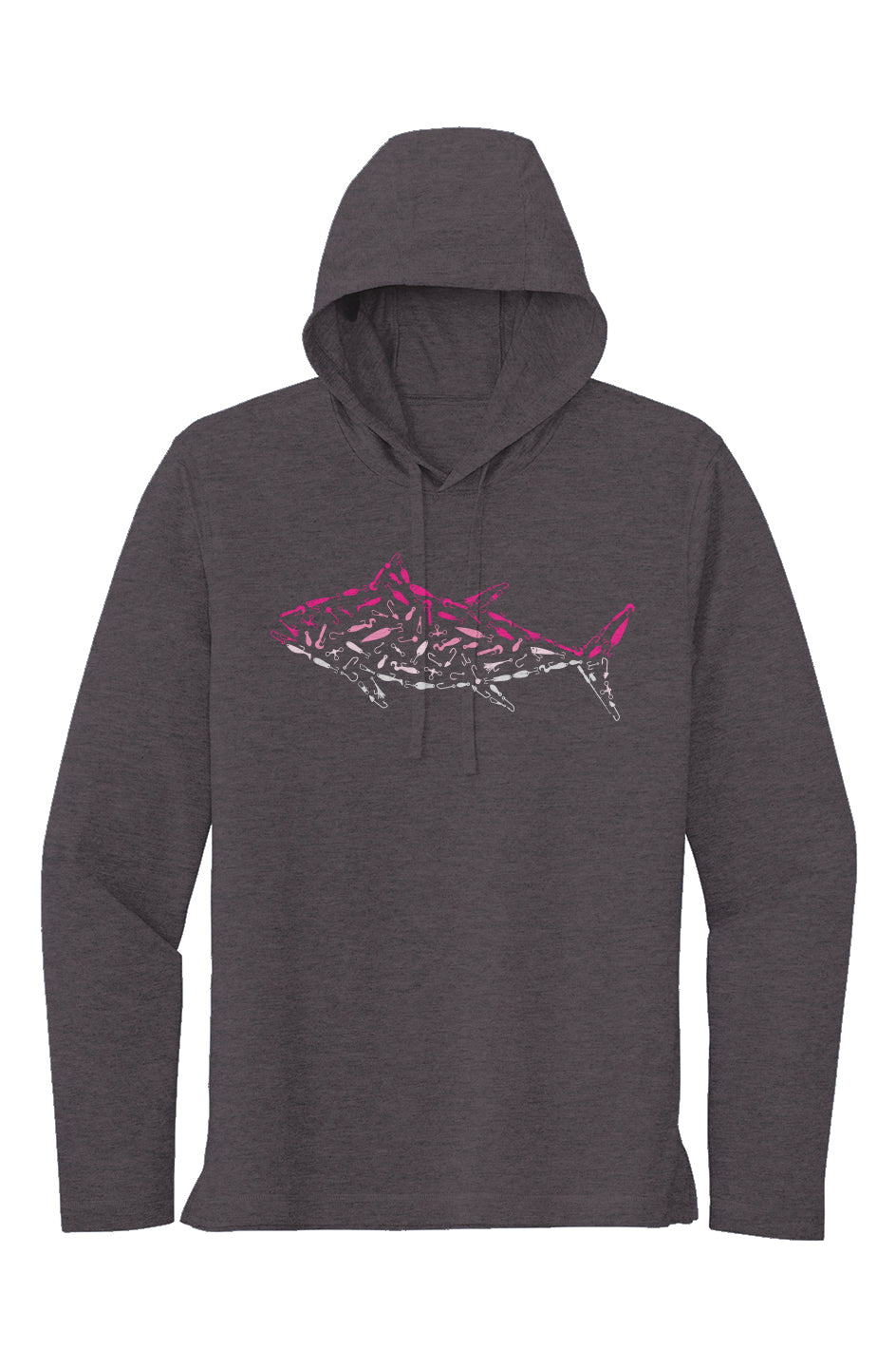 Pink Tuna Lightweight Wicking Long Sleeve Hoodie