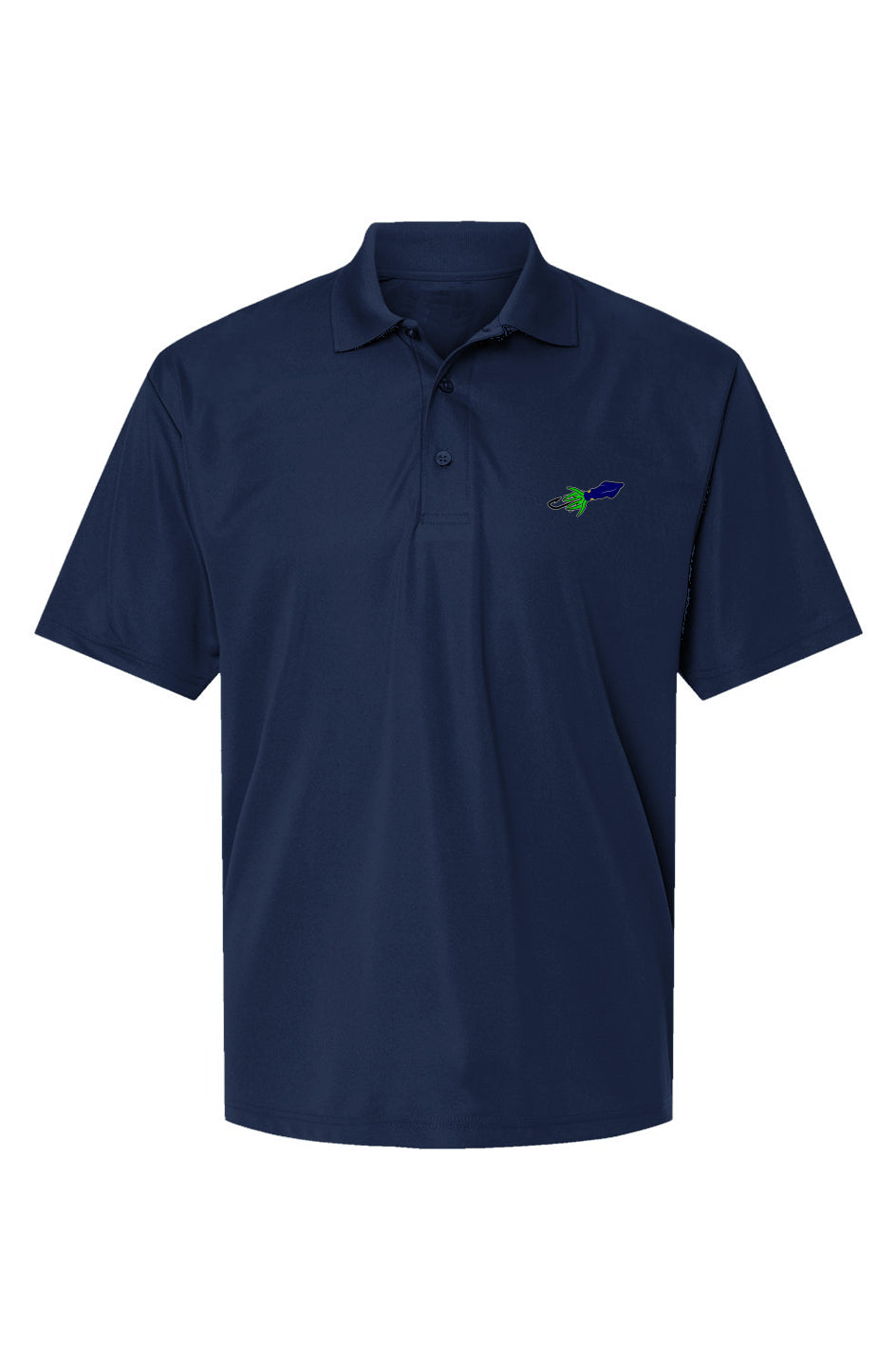 Blue / Greeh Squid Lure Performance Polo 