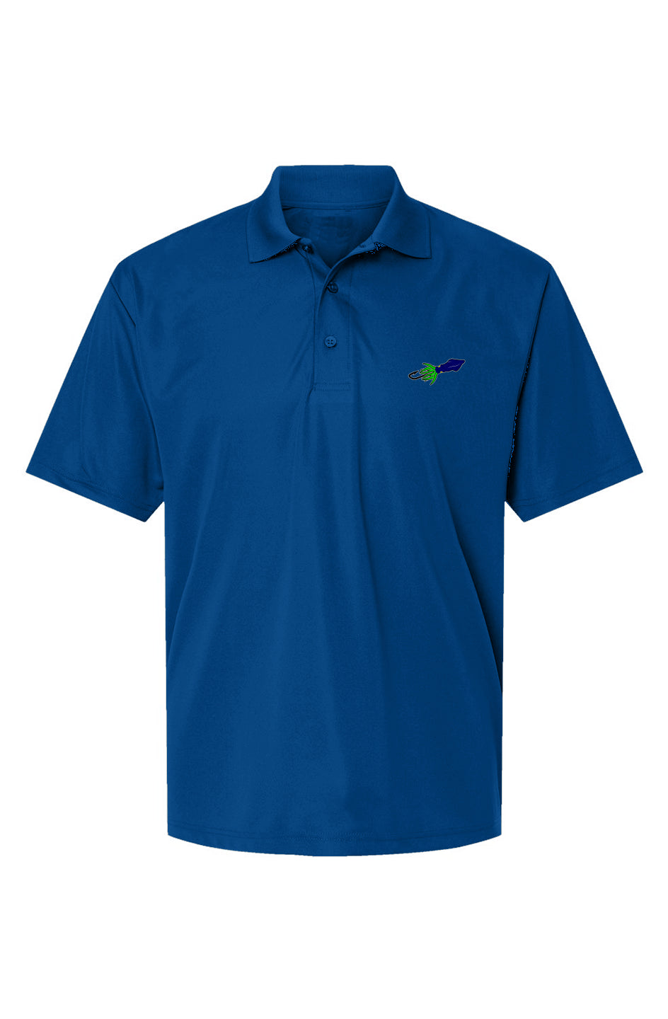 Blue / Greeh Squid Lure Performance Polo 