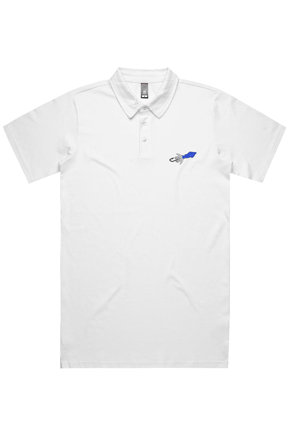 Blue/Silver Squid 100% Cotton Polo