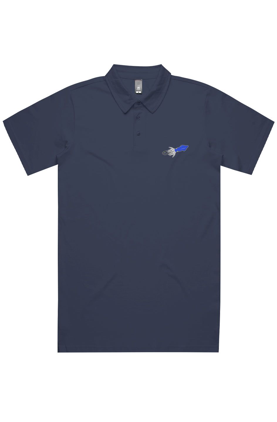 Blue/Silver Squid 100% Cotton Polo