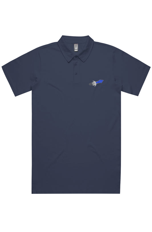 Blue/Silver Squid 100% Cotton Polo