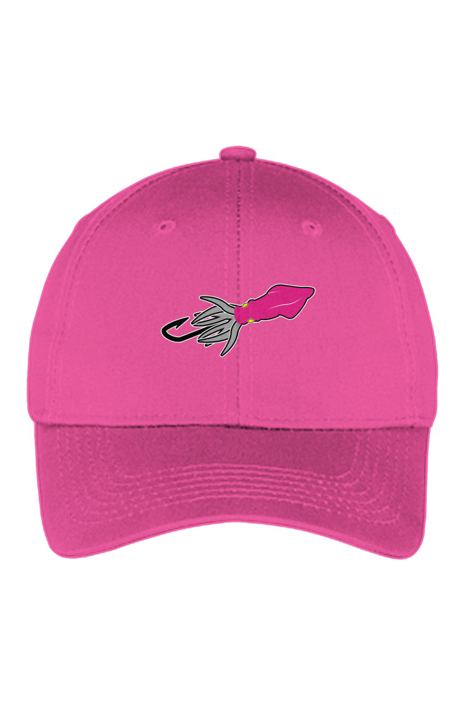 Youth Six-Panel Twill Cap - Pink Squid