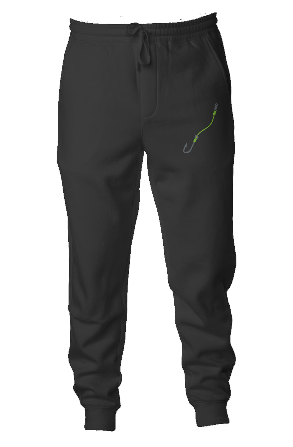 Embroidered Lime Hook & Line Joggers