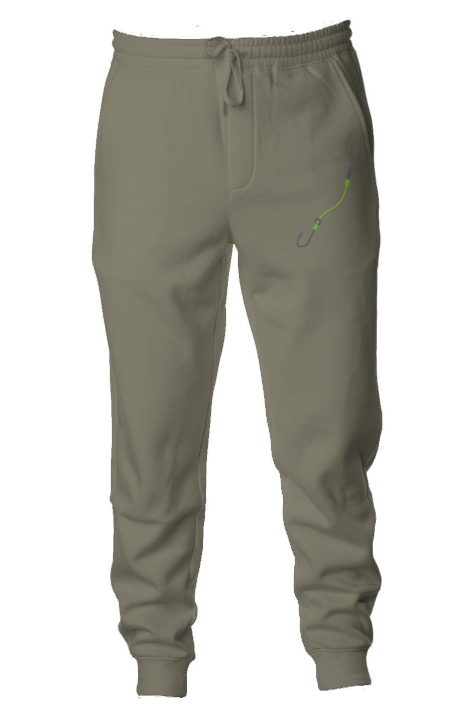 Embroidered Lime Hook & Line Joggers