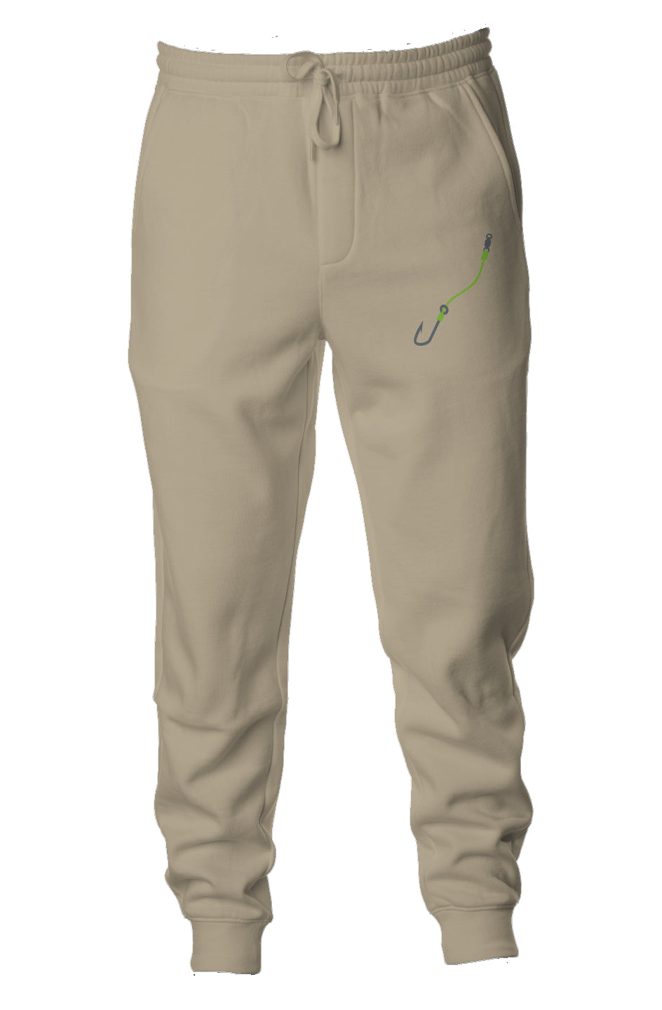 Embroidered Lime Hook & Line Joggers