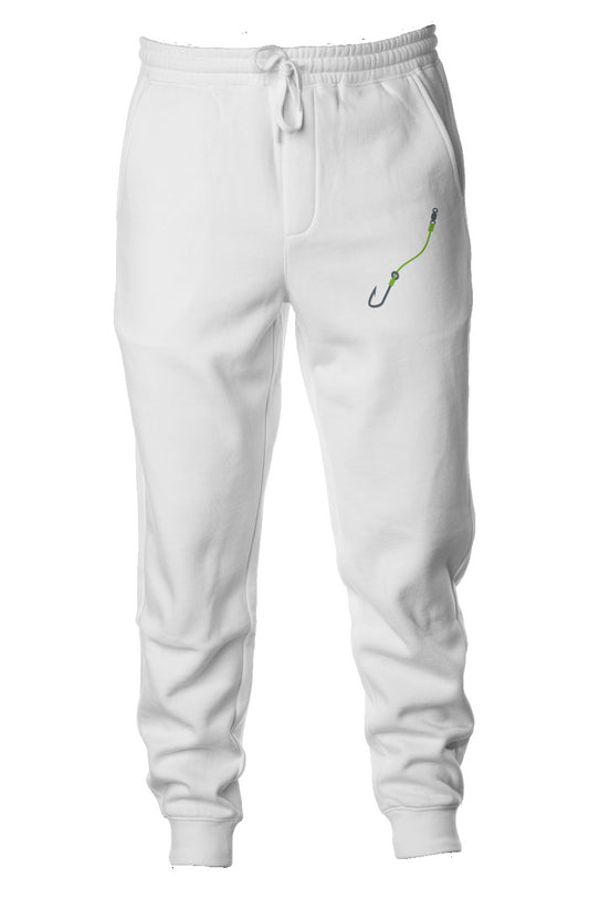 Embroidered Lime Hook & Line Joggers