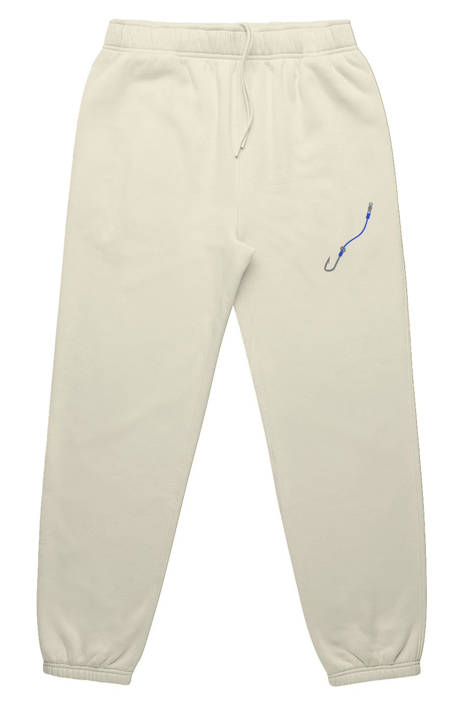 Embroidered Blue Hook & Line Relax Track Pants