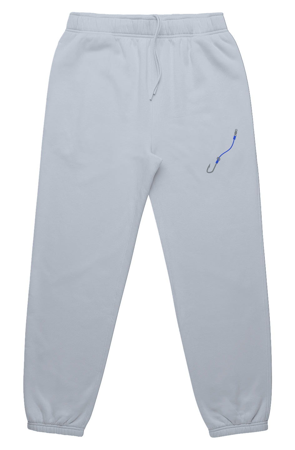 Embroidered Blue Hook & Line Relax Track Pants