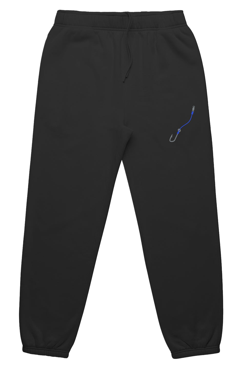 Embroidered Blue Hook & Line Relax Track Pants