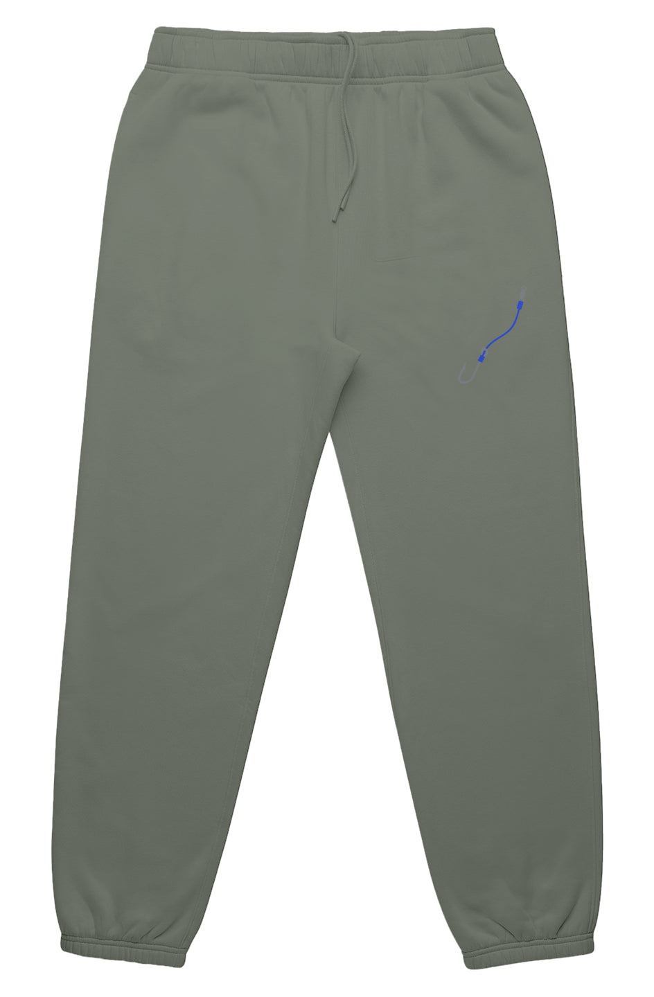 Embroidered Blue Hook & Line Relax Track Pants