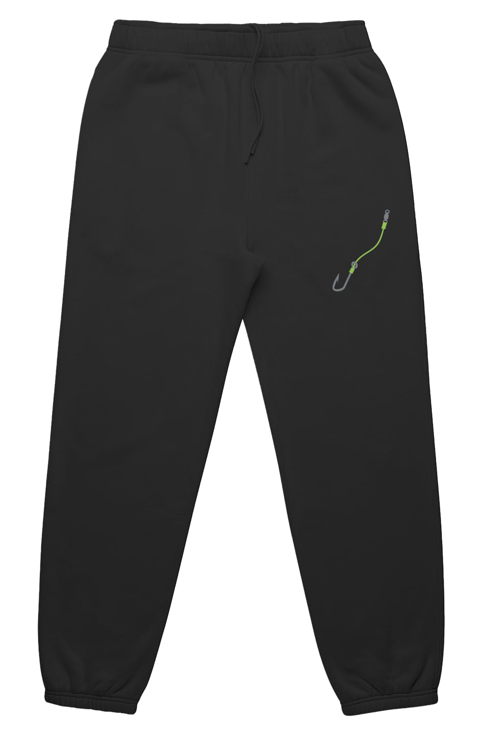 Embroidered Lime Hook & Line Relax Track Pants