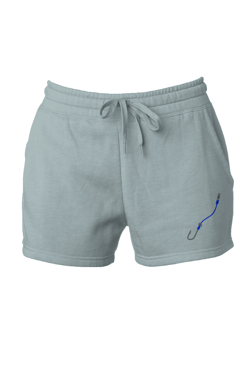 Womens Blue Hook & Line Cali Wave Wash Short