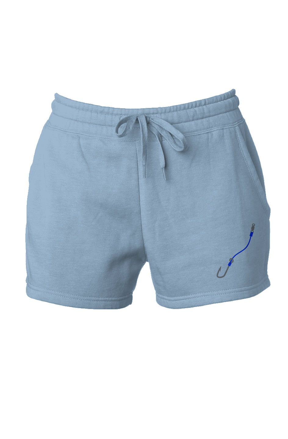 Womens Blue Hook & Line Cali Wave Wash Short