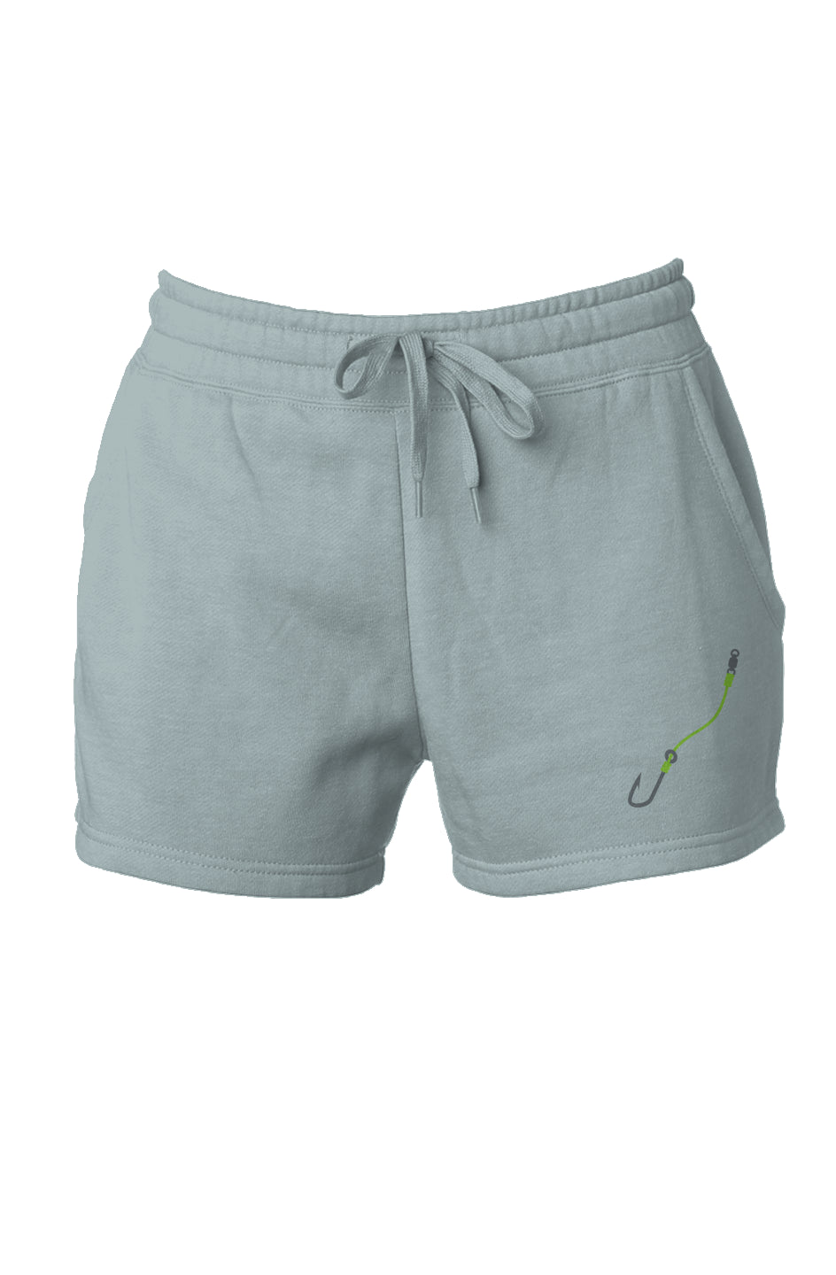 Womens Lime Hook & Line Cali Wave Wash Short