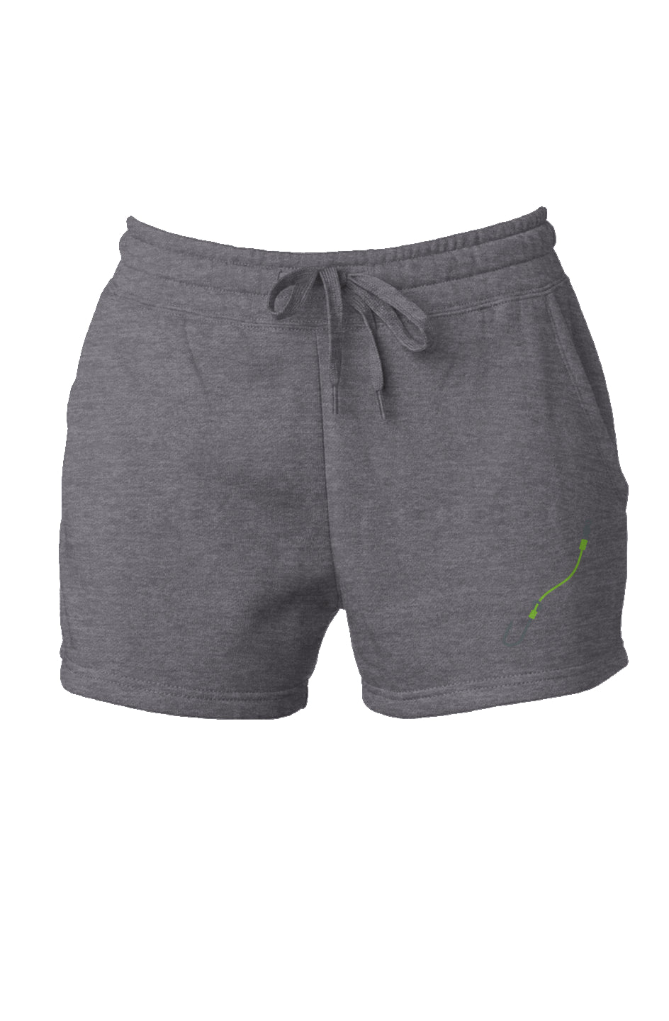 Womens Lime Hook & Line Cali Wave Wash Short