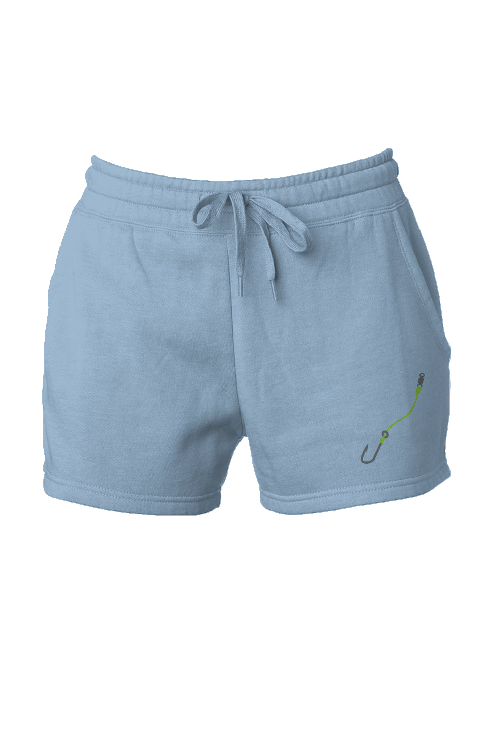 Womens Lime Hook & Line Cali Wave Wash Short