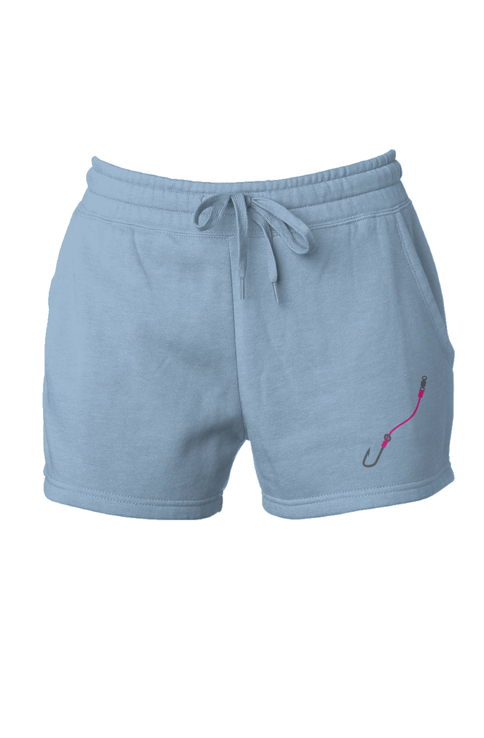 Womens Pink Hook & Line Cali Wave Wash Short