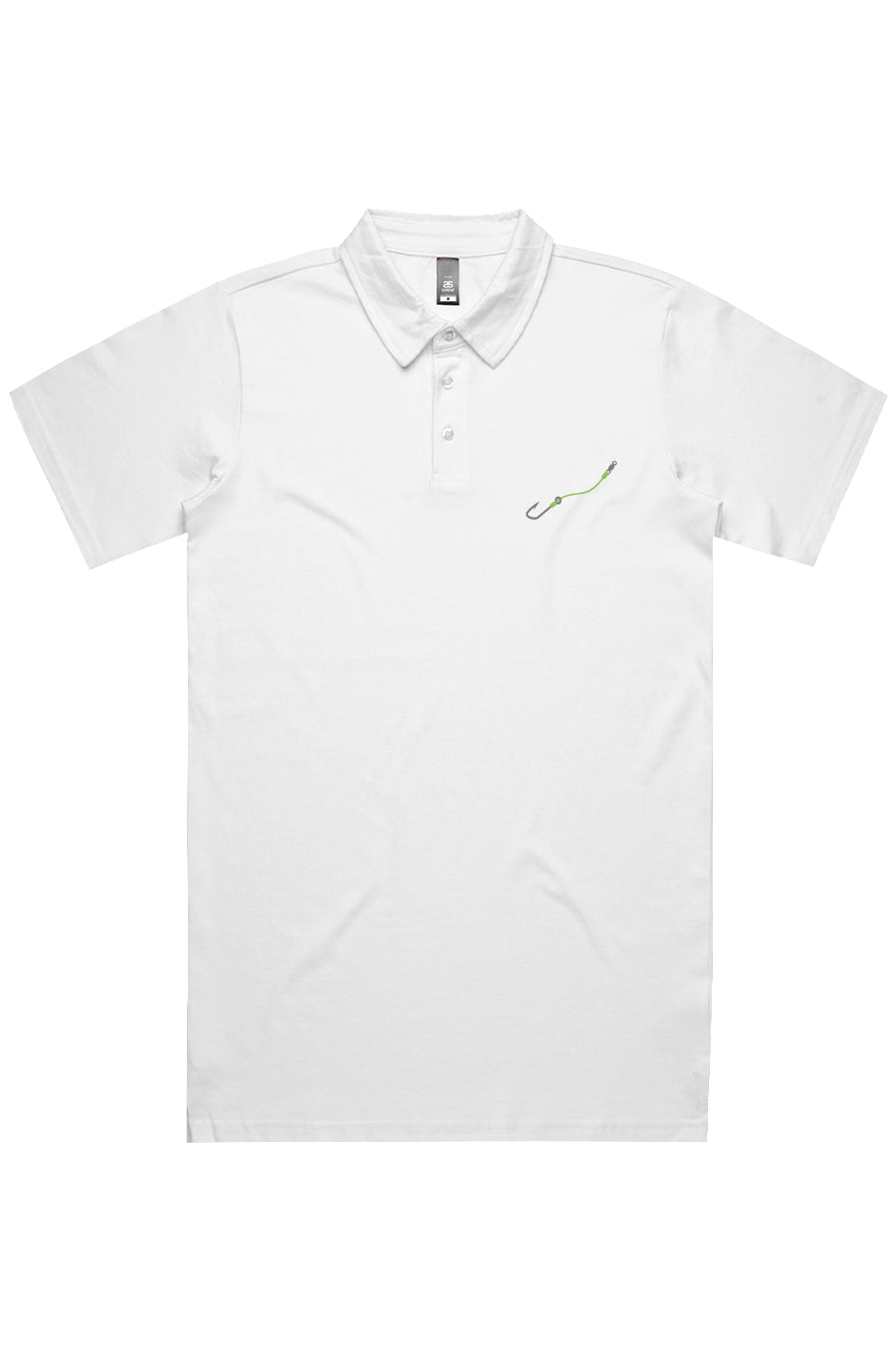 Embroidered Lime Hook & Line Chad Polo