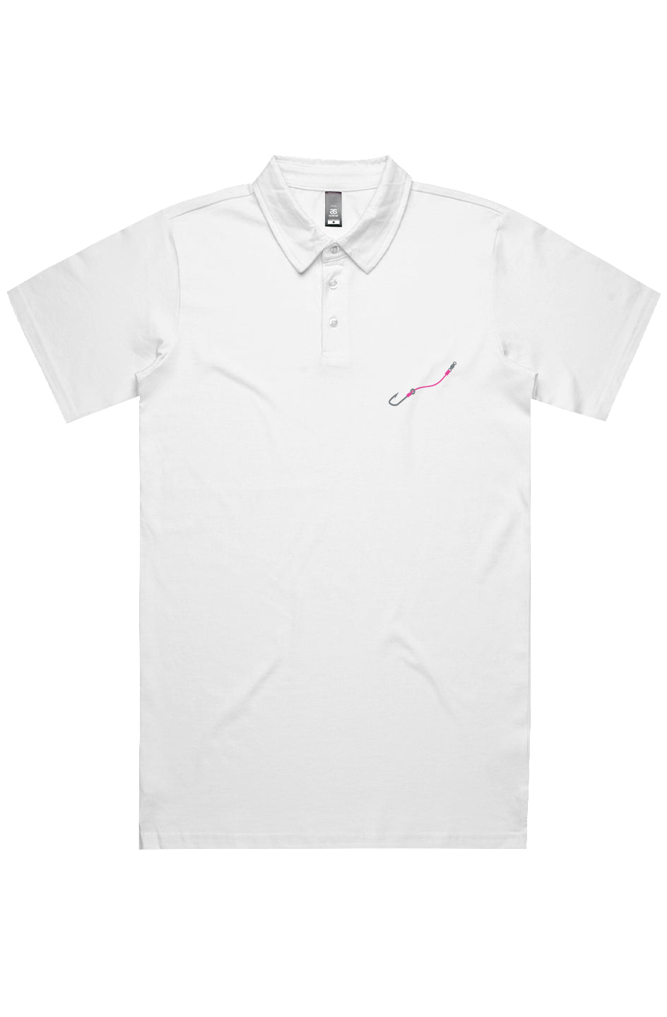 Embroidered Pink Hook & Line Chad Polo