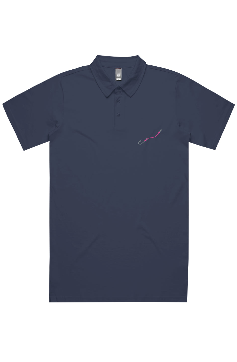 Embroidered Pink Hook & Line Chad Polo