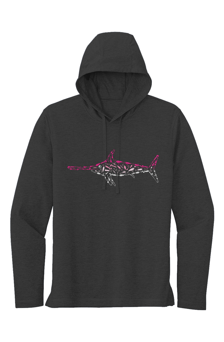 Pink Swordfish Lightweight Wicking Hoodie