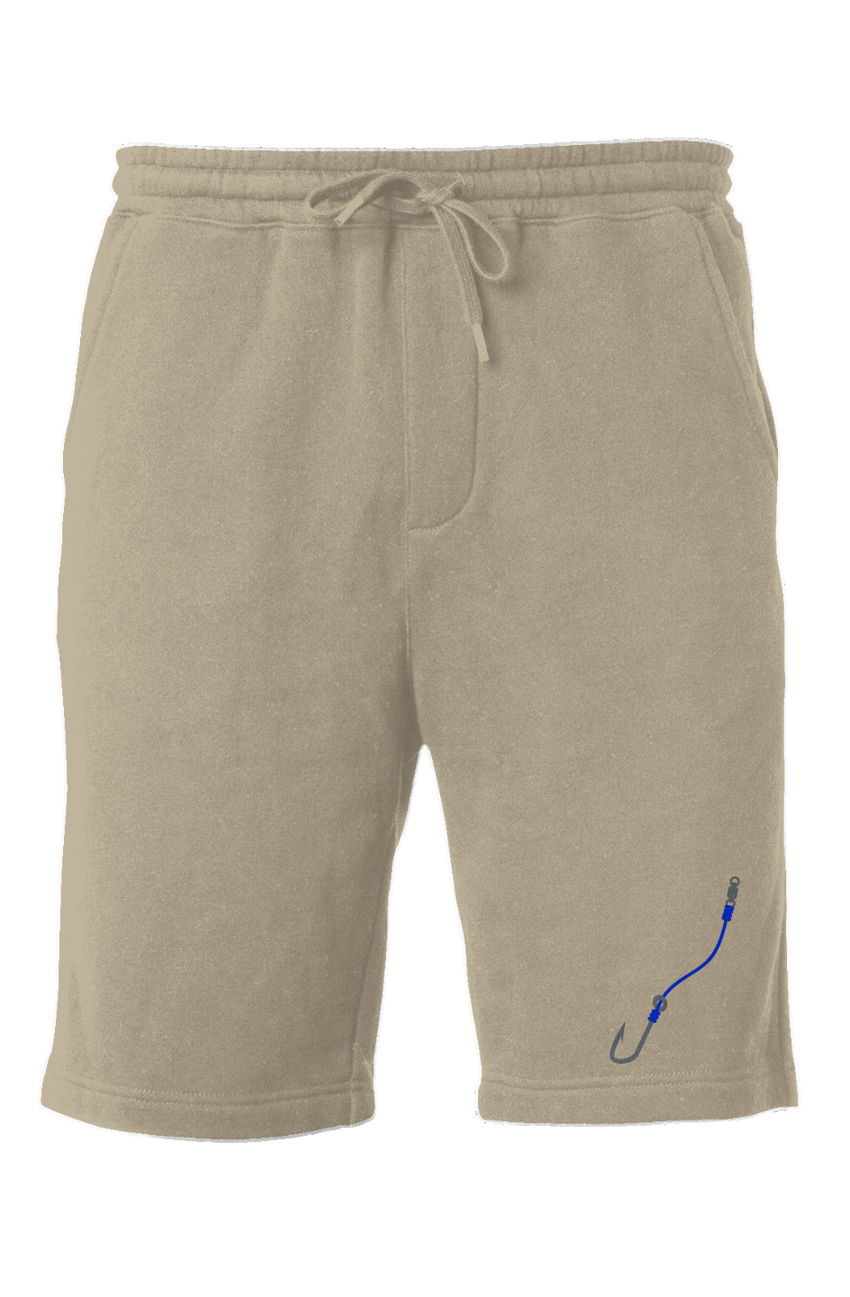 Embroidered Blue Hook & Line Shorts