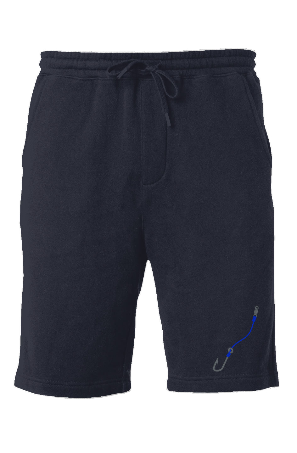 Embroidered Blue Hook & Line Shorts