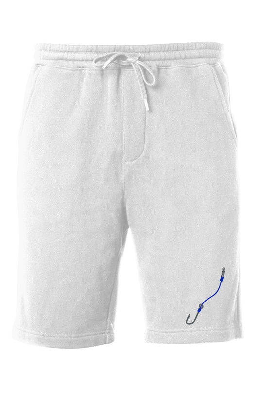 Embroidered Blue Hook & Line Shorts