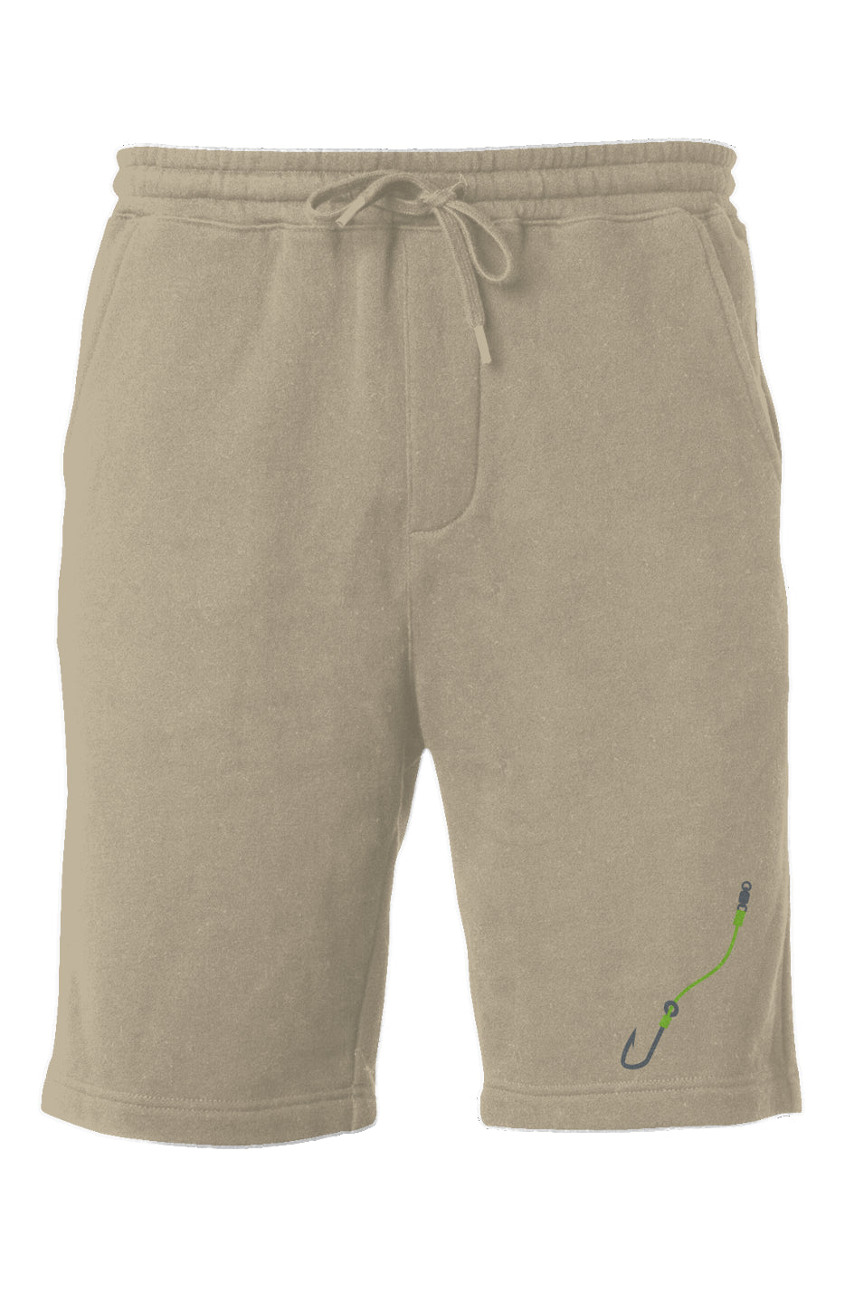 Embroidered Lime Hook & Line Shorts