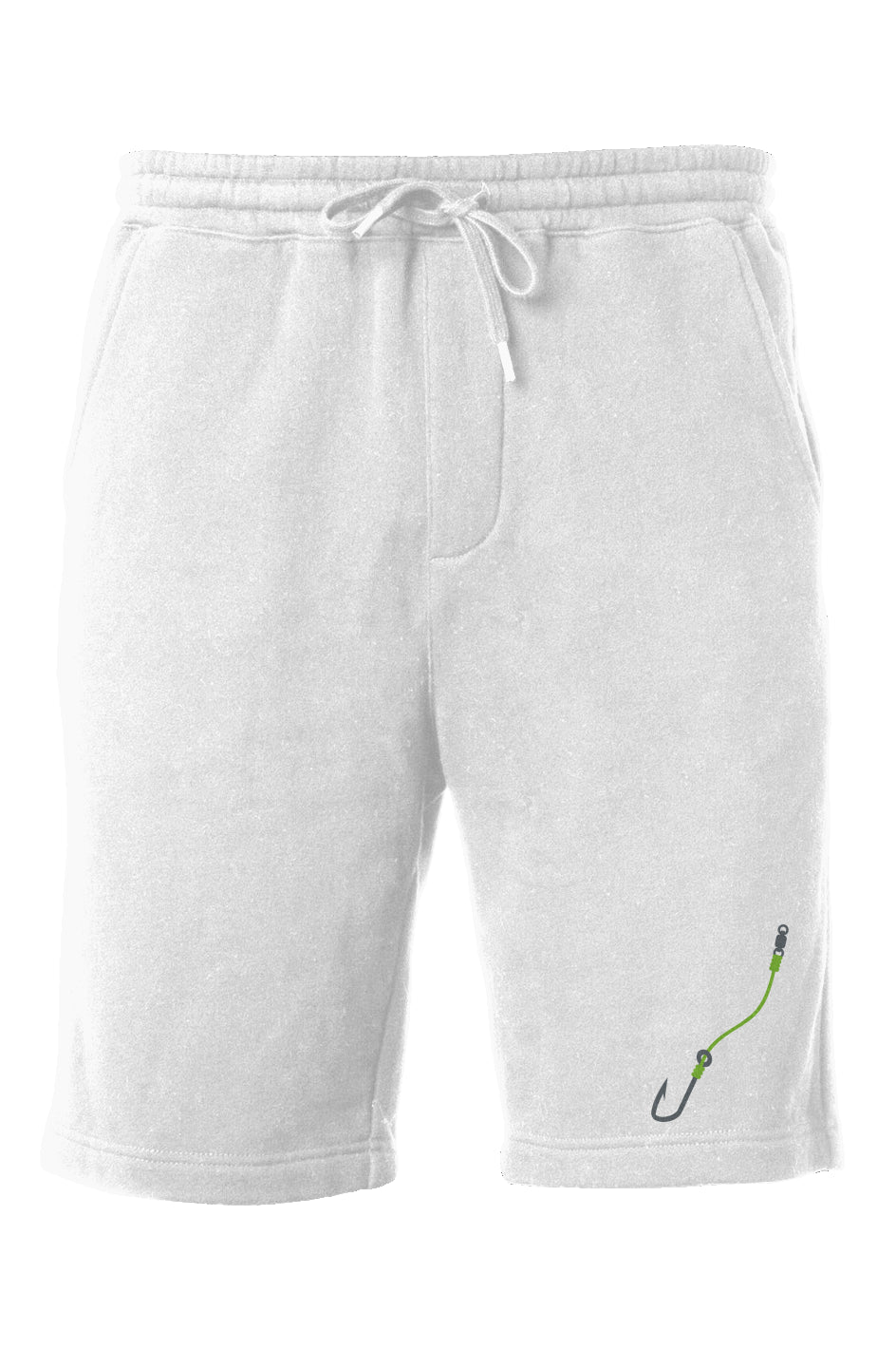 Embroidered Lime Hook & Line Shorts