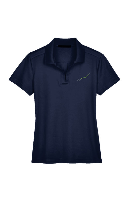 Women's Lime Hook & Line Plaited Polo