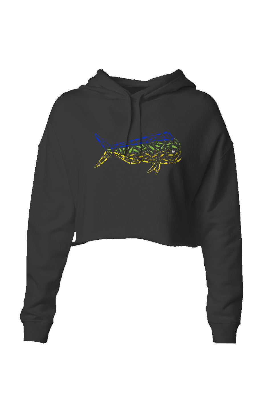 Embroidered Women's Mahi Mahi Crop Hoodie