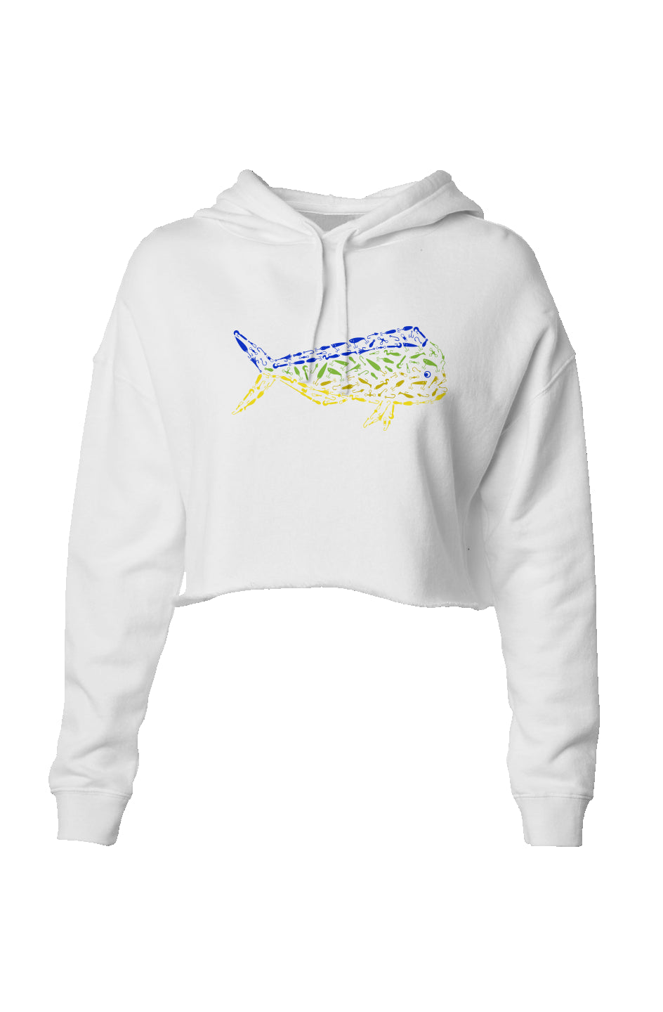 Embroidered Women's Mahi Mahi Crop Hoodie