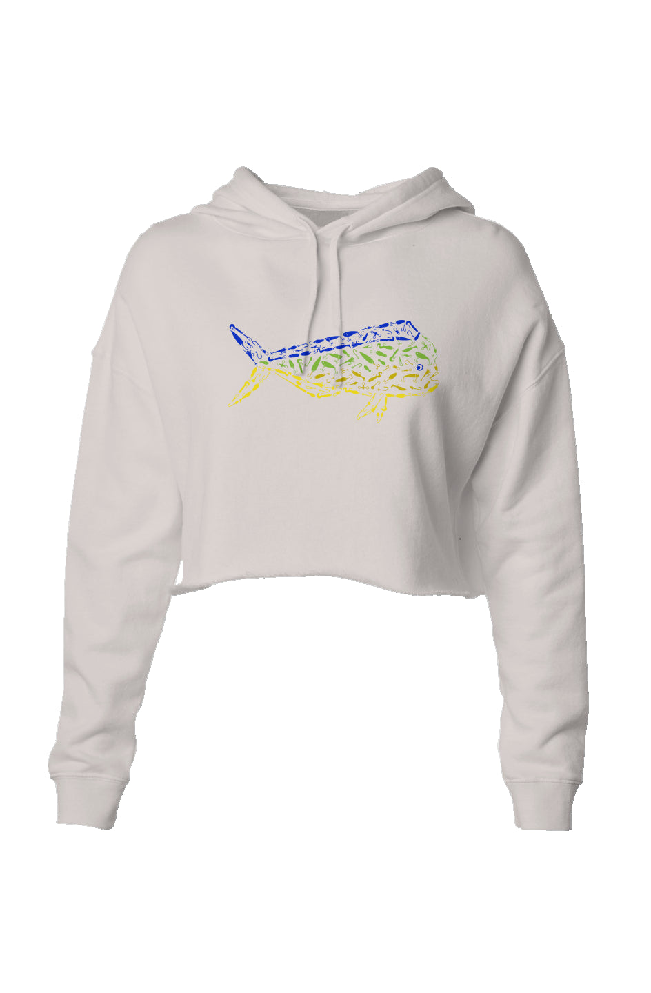 Embroidered Women's Mahi Mahi Crop Hoodie