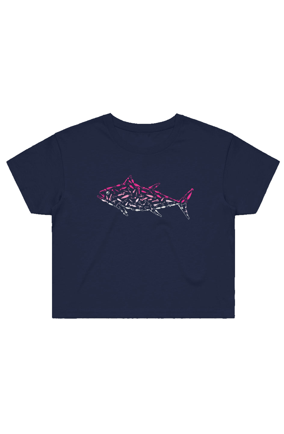 Women's Pink Tuna Crop Tee