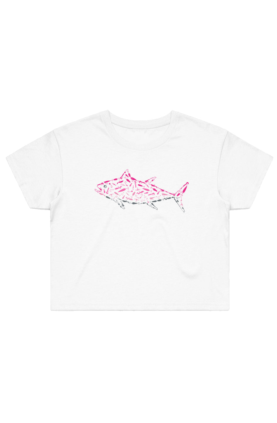 Women's Pink Tuna Crop Tee