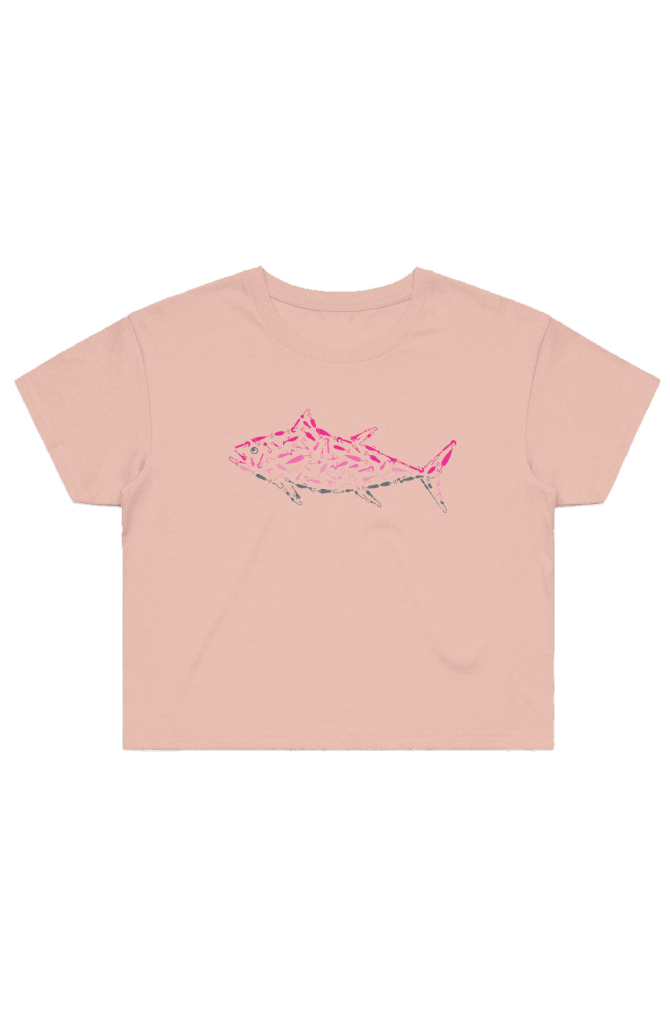 Women's Pink Tuna Crop Tee