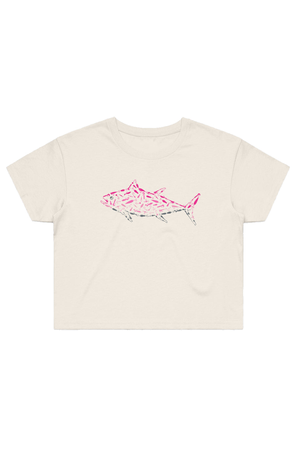 Women's Pink Tuna Crop Tee