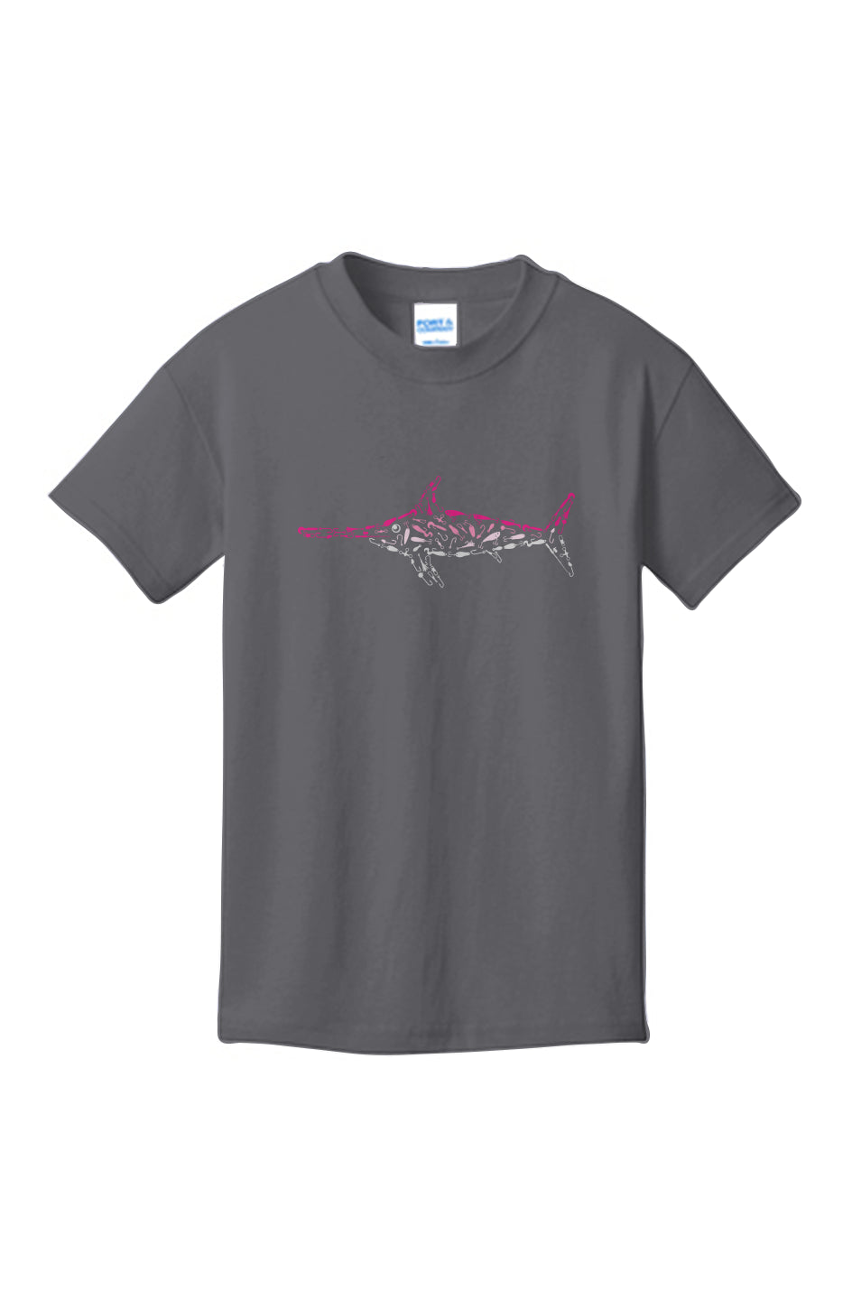 Pink Swordfish Youth 100% Cotton T-Shirt