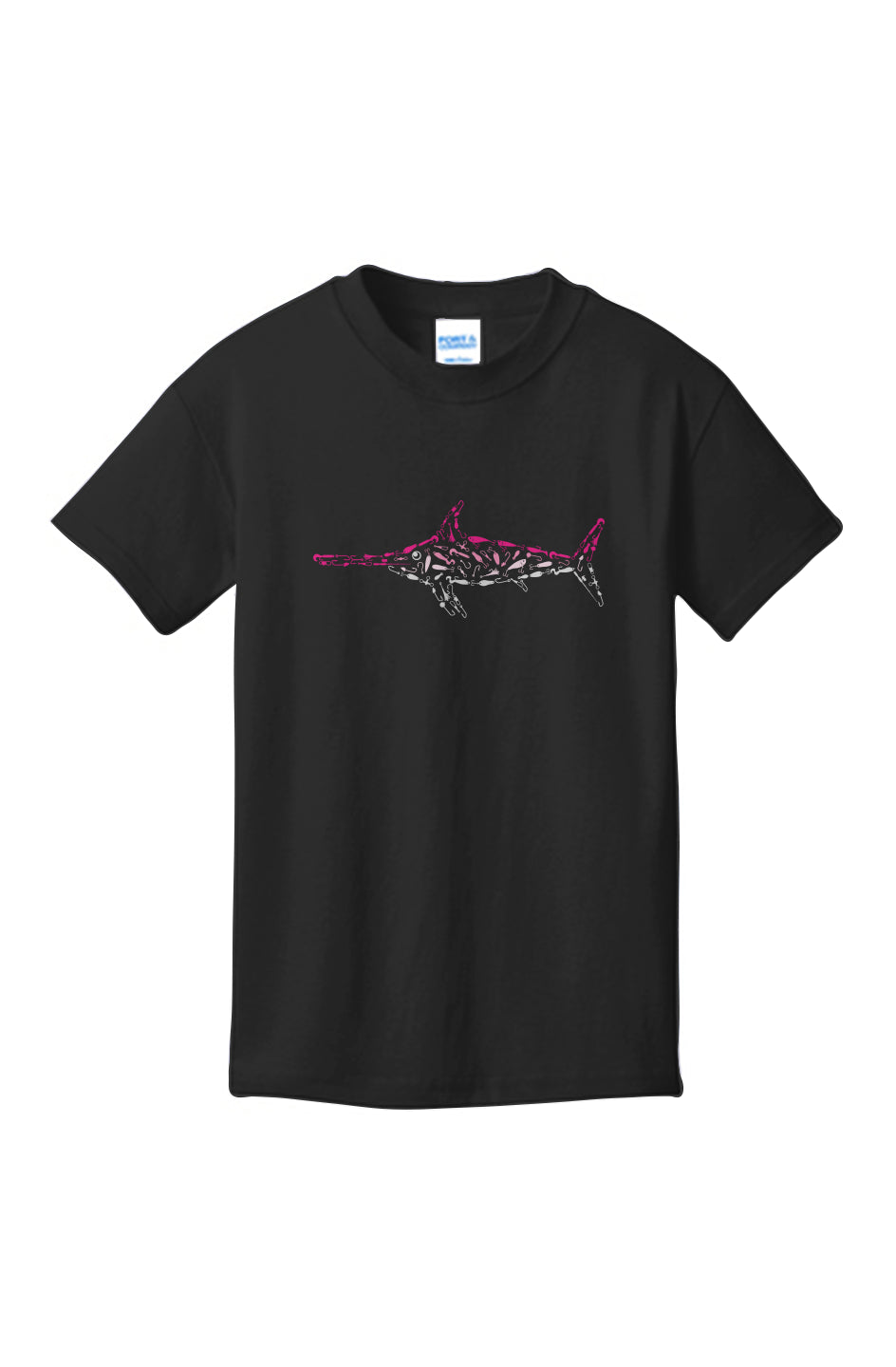 Pink Swordfish Youth 100% Cotton T-Shirt