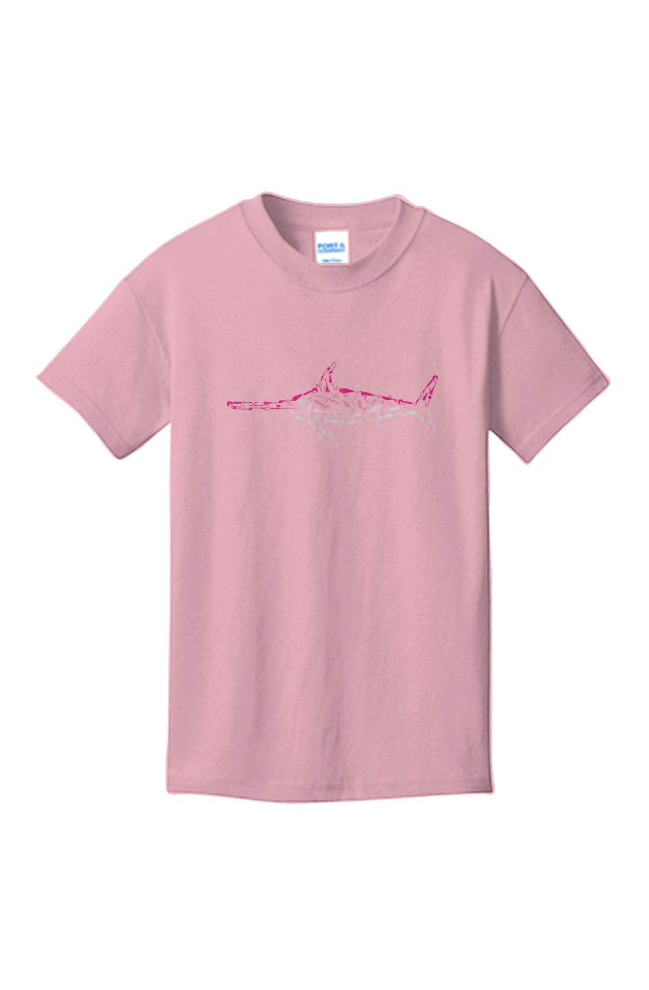 Pink Swordfish Youth 100% Cotton T-Shirt