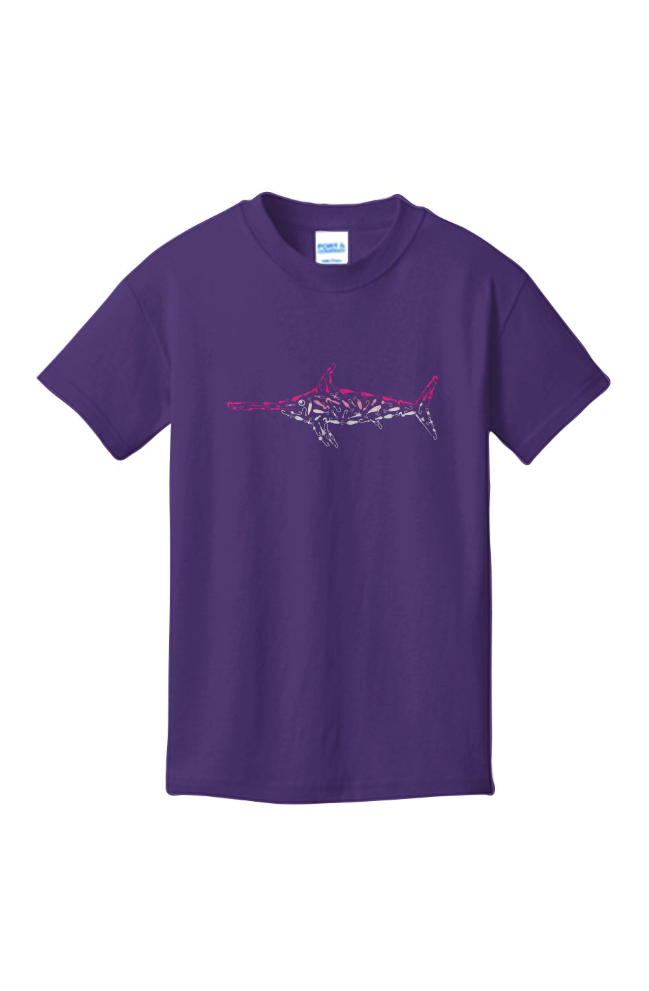 Pink Swordfish Youth 100% Cotton T-Shirt