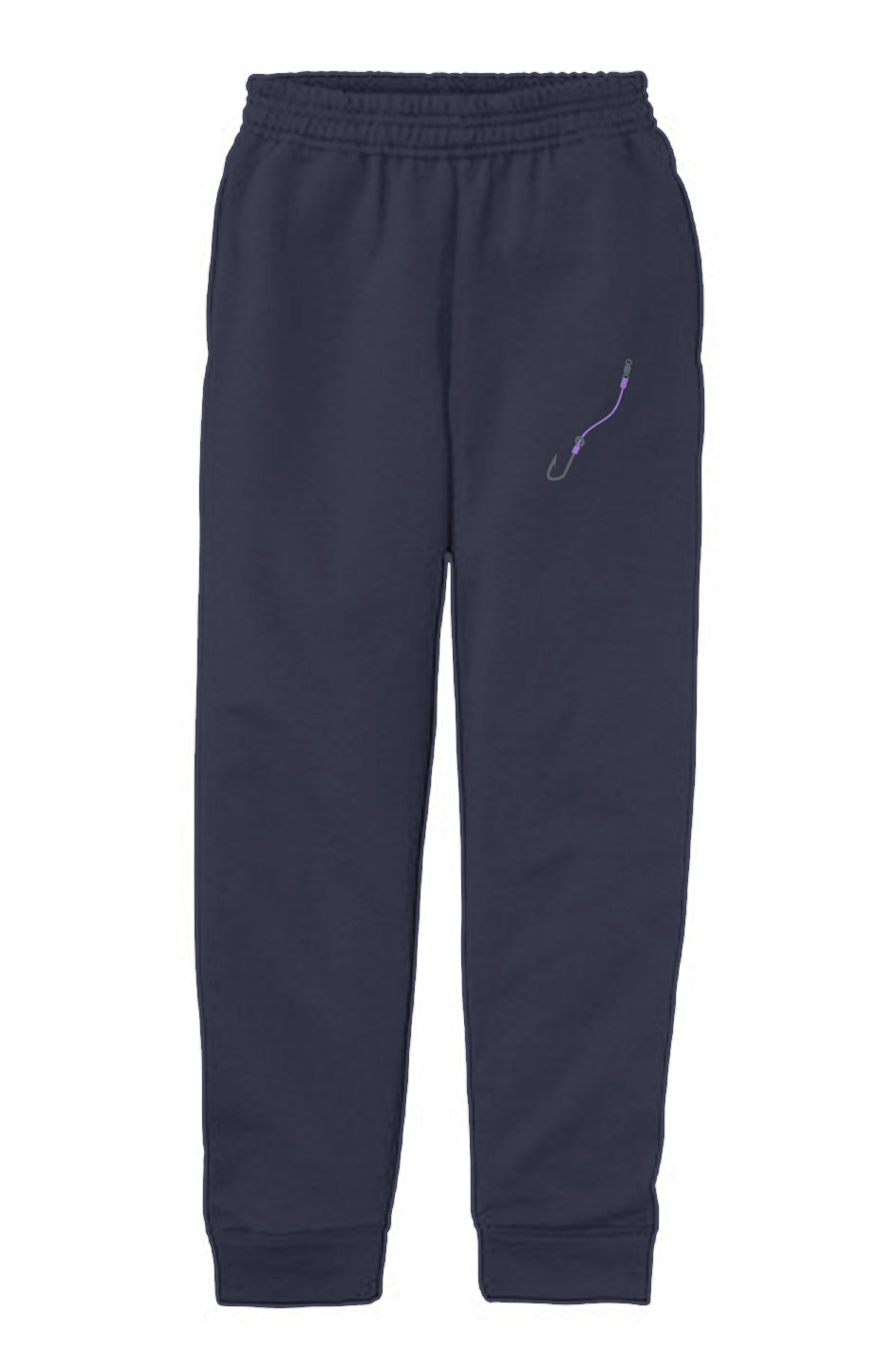 Embroidered Lavender Hook & Line Youth Jogger