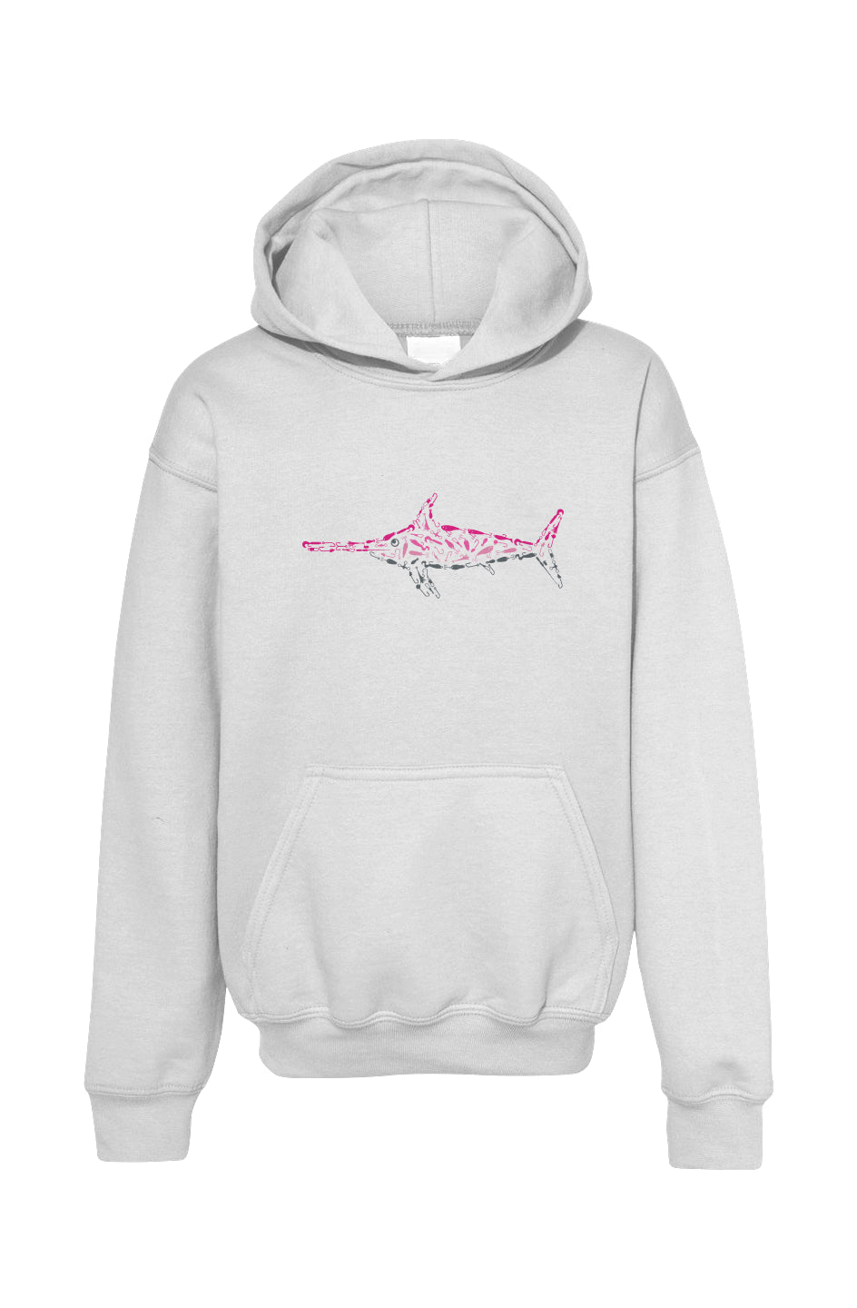 Pink Swordfish Youth Hoodie