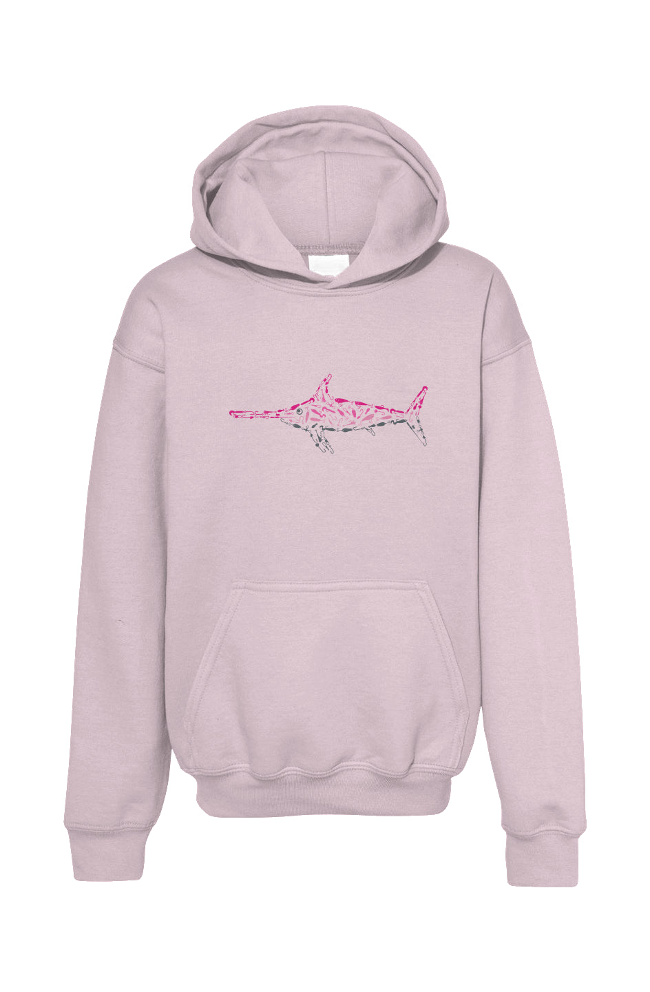 Pink Swordfish Youth Hoodie