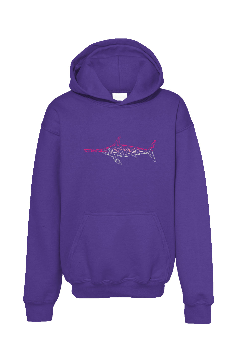 Pink Swordfish Youth Hoodie